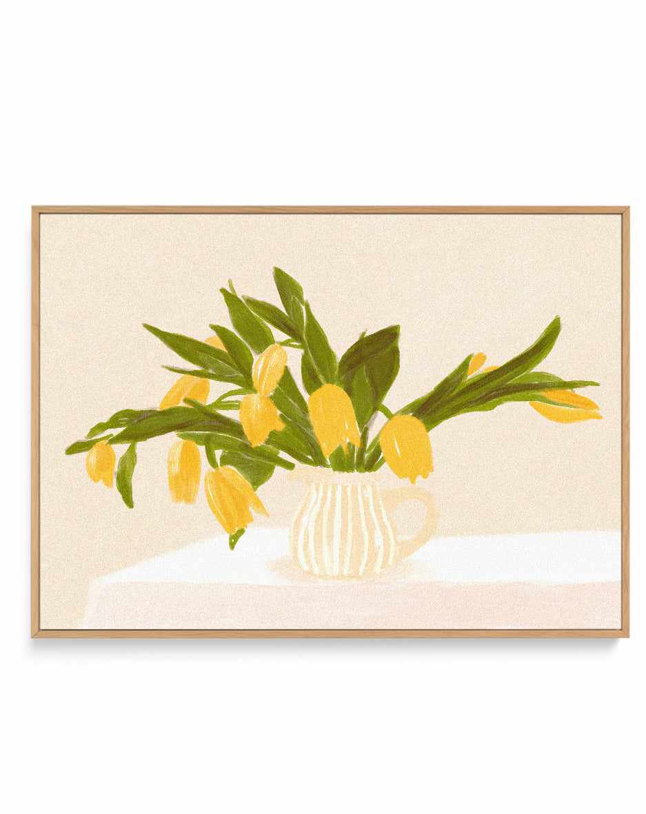 Yellow Tulips by Jenny Liz Rome | Framed Canvas Art Print from Olive et Oriel where you can shop wallpaper and artworks online