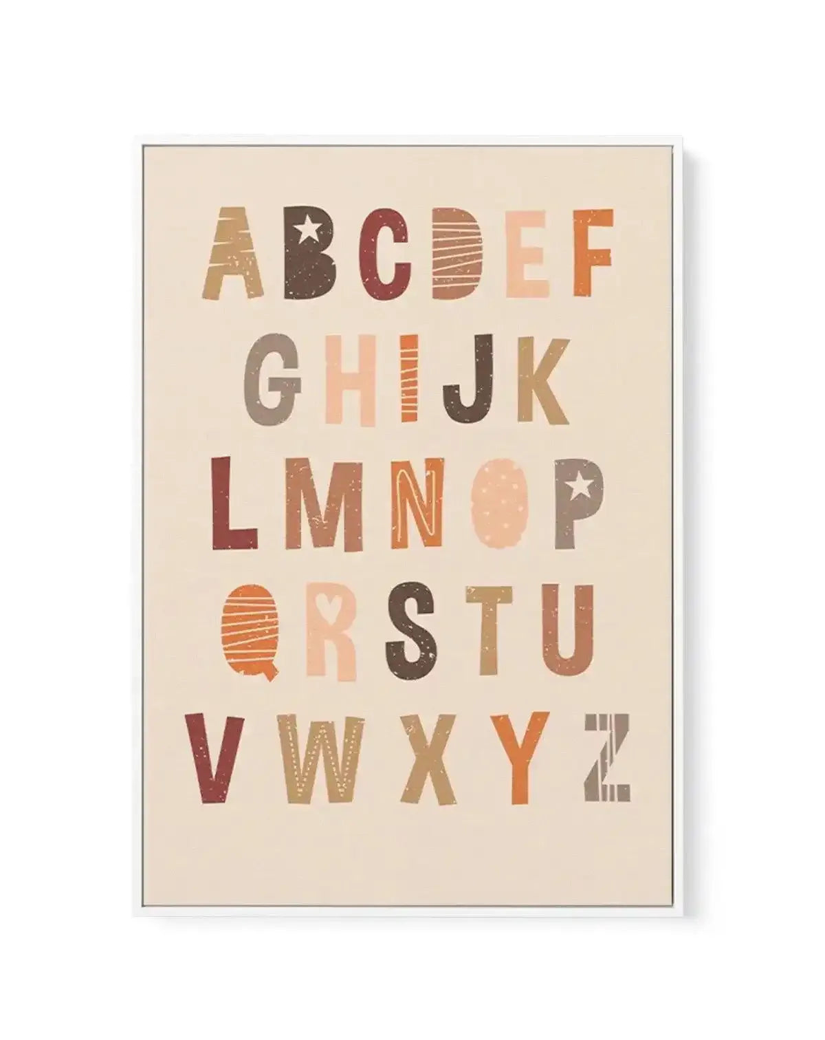 Alphabet | Peach Pop | Framed Canvas-CANVAS-You can shop wall art online with Olive et Oriel for everything from abstract art to fun kids wall art. Our beautiful modern art prints and canvas art are available from large canvas prints to wall art paintings and our proudly Australian artwork collection offers only the highest quality framed large wall art and canvas art Australia - You can buy fashion photography prints or Hampton print posters and paintings on canvas from Olive et Oriel and have