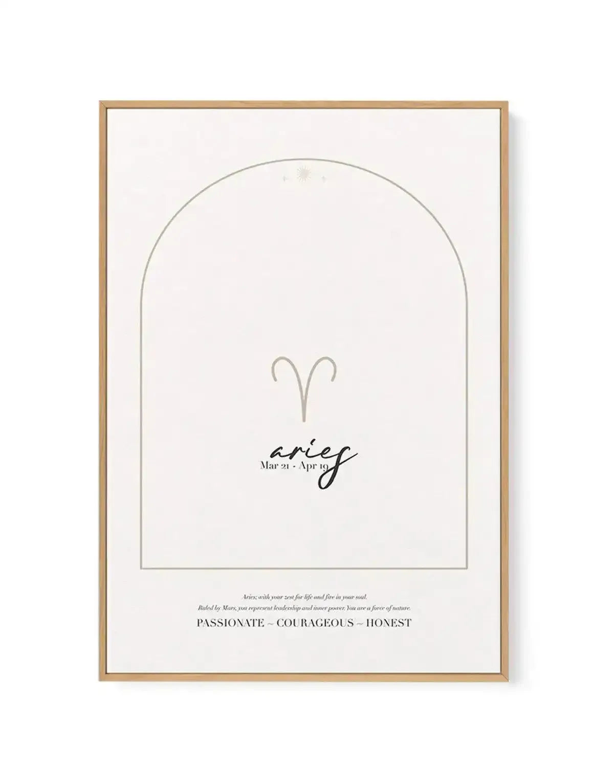 Aries Star Sign | Framed Canvas-CANVAS-You can shop wall art online with Olive et Oriel for everything from abstract art to fun kids wall art. Our beautiful modern art prints and canvas art are available from large canvas prints to wall art paintings and our proudly Australian artwork collection offers only the highest quality framed large wall art and canvas art Australia - You can buy fashion photography prints or Hampton print posters and paintings on canvas from Olive et Oriel and have them