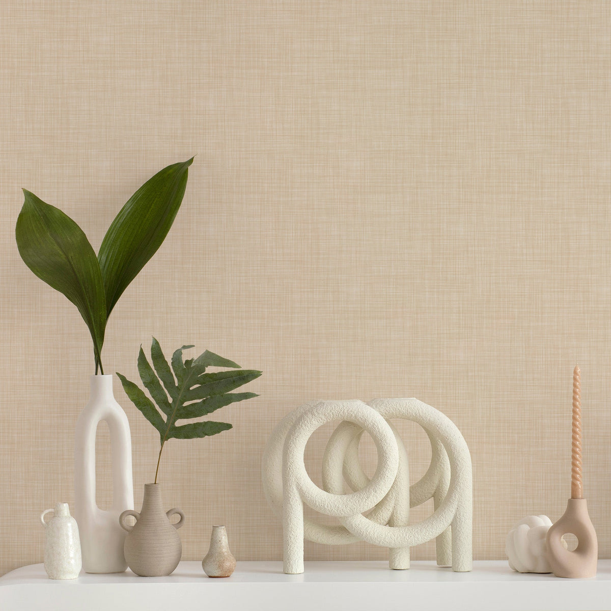Aspen in Beige Commercial Vinyl Wallcovering-Commercial Wallcoverings-Olive et Oriel-Luxury commercial-grade embossed and textured vinyl wallcovering durable fire-rated washable stain-resistant and customizable perfect for hotels offices retail childcare healthcare and hospital spaces vinyl wallpaper