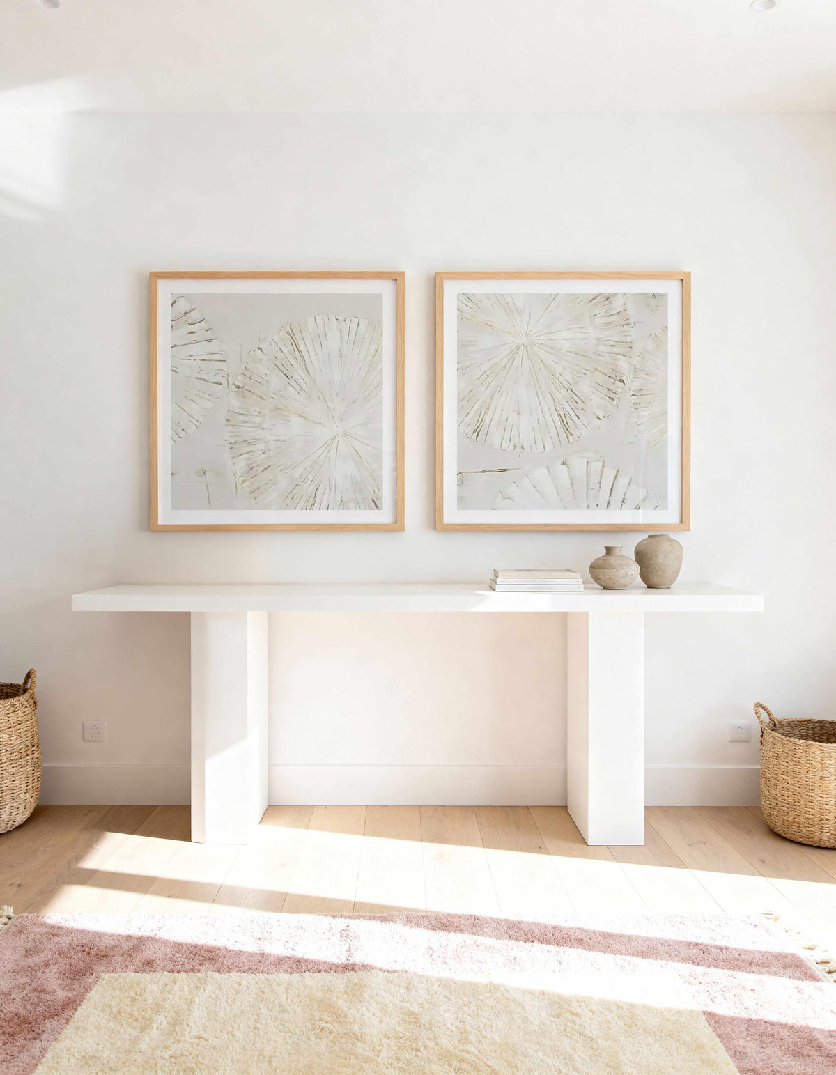Beige Abstract Square I & II Art Print Set of 2 | Matching Wall Art from Olive et Oriel where you can shop wallpaper and artworks online