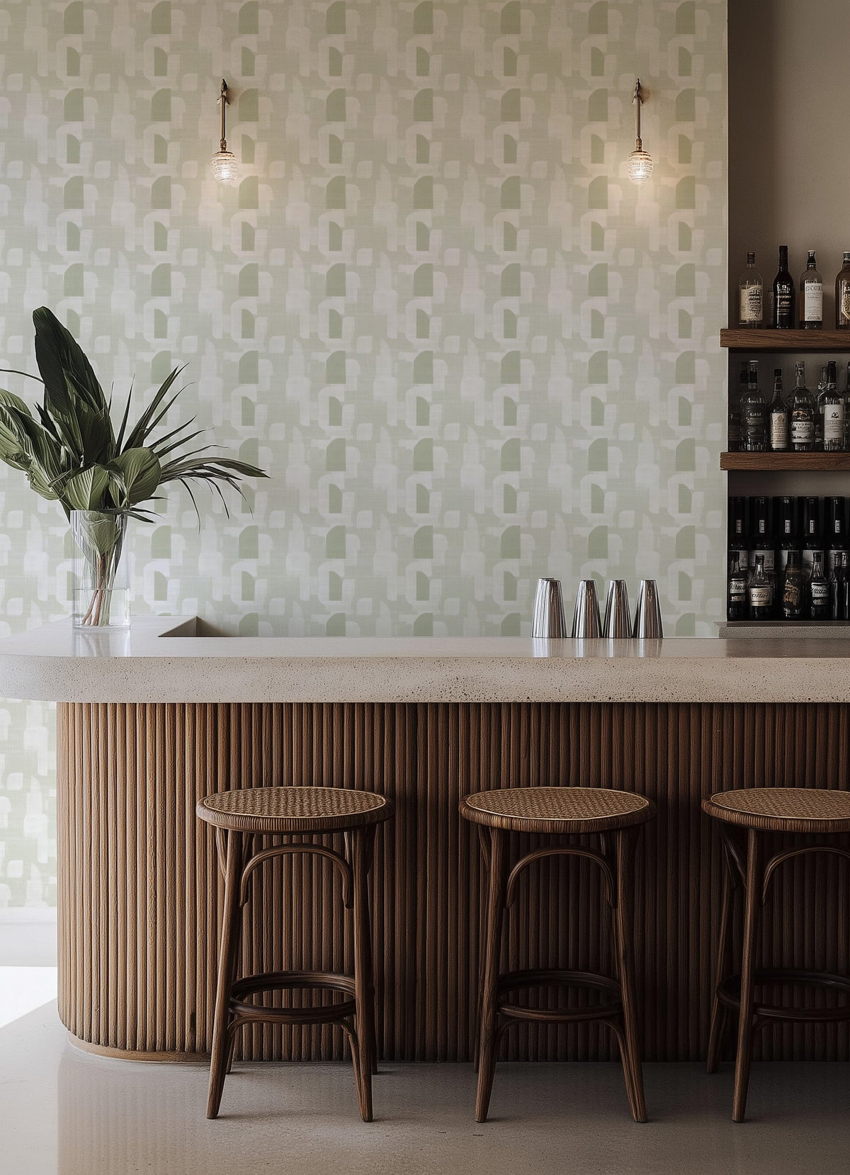 Bicester in Sage Green Commercial Vinyl Wallcovering-Commercial Wallcoverings-Olive et Oriel-Luxury commercial-grade embossed and textured vinyl wallcovering durable fire-rated washable stain-resistant and customizable perfect for hotels offices retail childcare healthcare and hospital spaces vinyl wallpaper