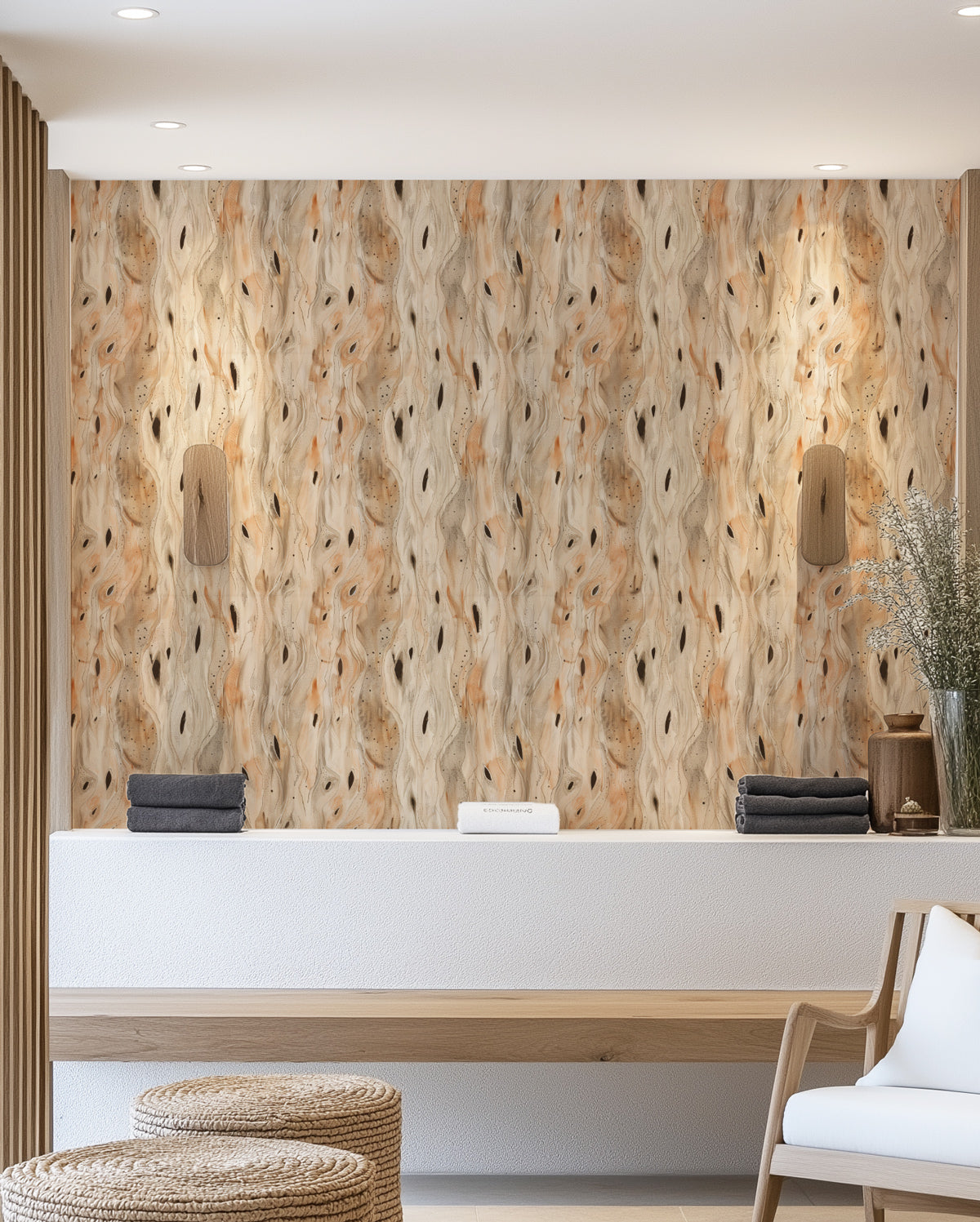 Bournda Bushwalk Commercial Vinyl Wallpaper-Commercial Wallcoverings-Olive et Oriel-Luxury commercial-grade embossed and textured vinyl wallcovering durable fire-rated washable stain-resistant and customizable perfect for hotels offices retail childcare healthcare and hospital spaces vinyl wallpaper