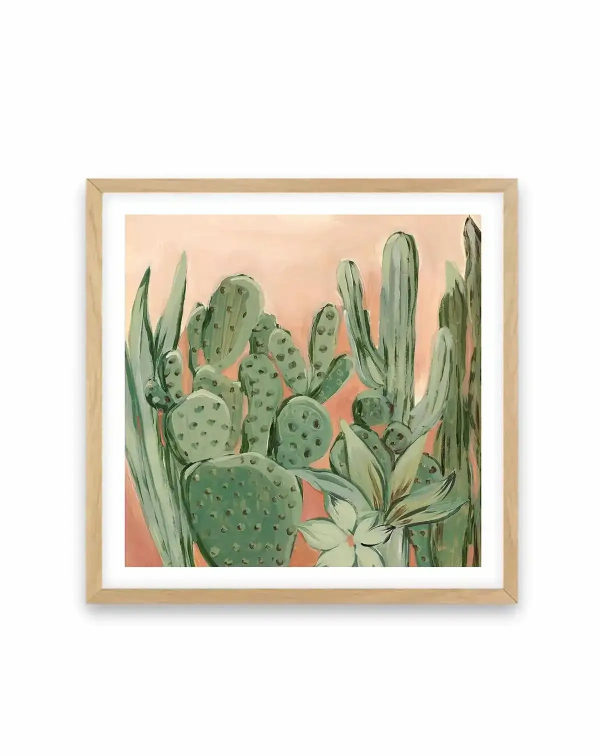 Cactus Square Art Print from Olive et Oriel where you can shop wallpaper and artworks online
