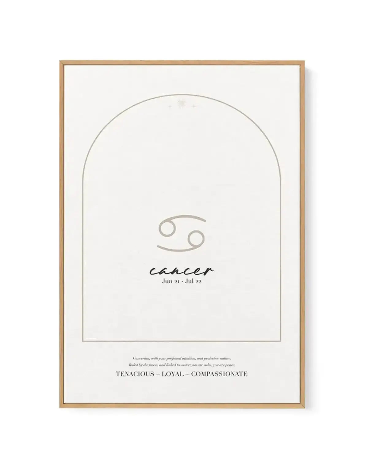 Cancer Star Sign | Framed Canvas-CANVAS-You can shop wall art online with Olive et Oriel for everything from abstract art to fun kids wall art. Our beautiful modern art prints and canvas art are available from large canvas prints to wall art paintings and our proudly Australian artwork collection offers only the highest quality framed large wall art and canvas art Australia - You can buy fashion photography prints or Hampton print posters and paintings on canvas from Olive et Oriel and have them