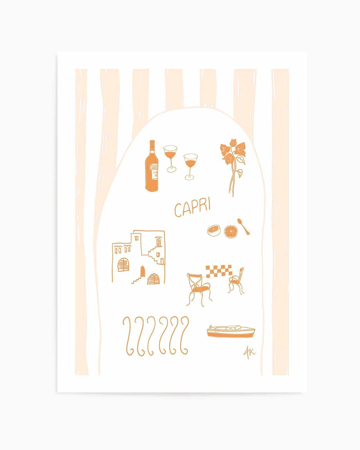 Capri Tan Pink by Anne Korako | Art Print from Olive et Oriel where you can shop wallpaper and artworks online