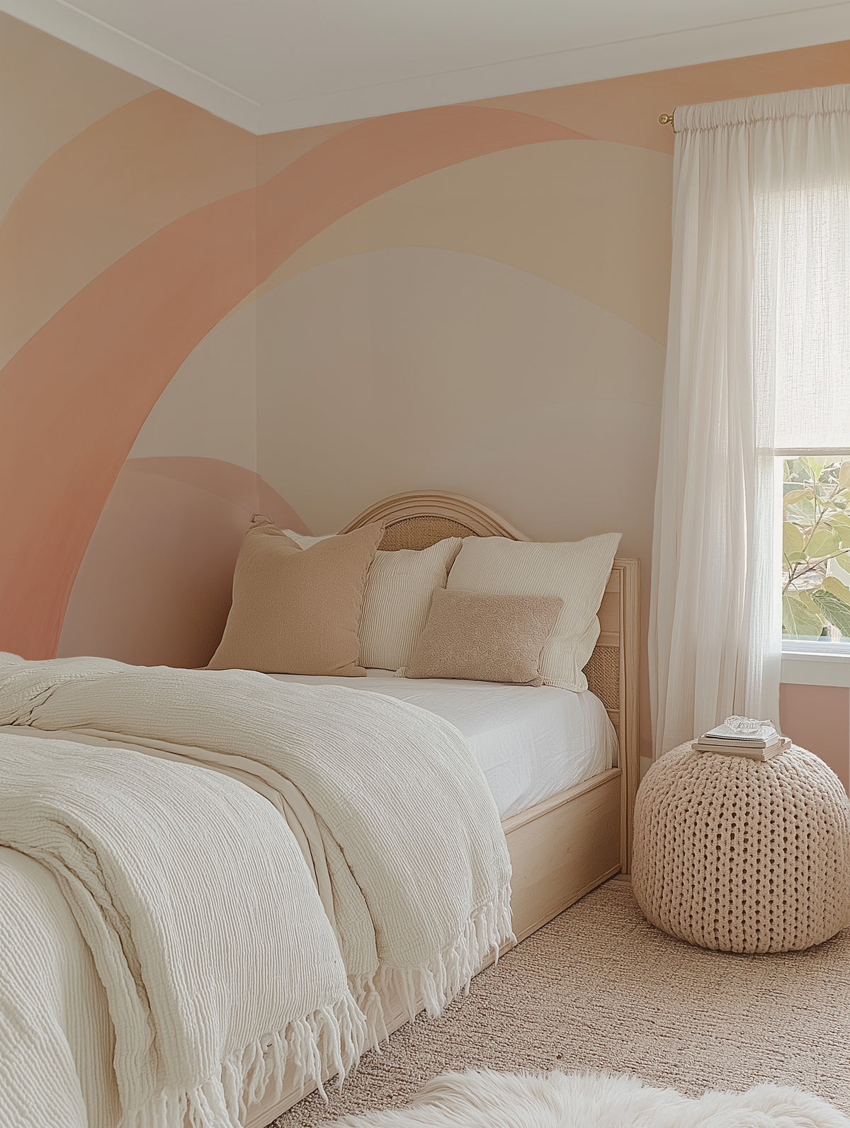 Rainbow Glow Wallpaper Mural from Olive et Oriel where you can shop wallpaper and artworks online