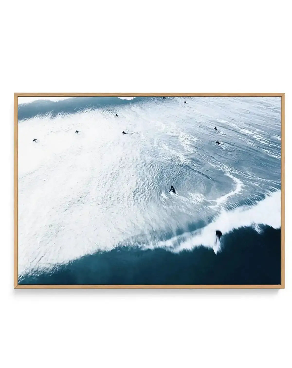 Gold Coast Surfers III | Framed Canvas Art Print blue coastal art print