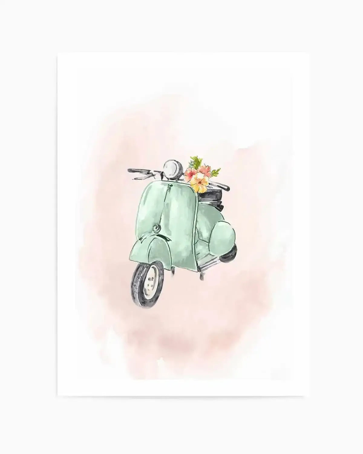 Green Bike Art Print from Olive et Oriel where you can shop wallpaper and artworks online