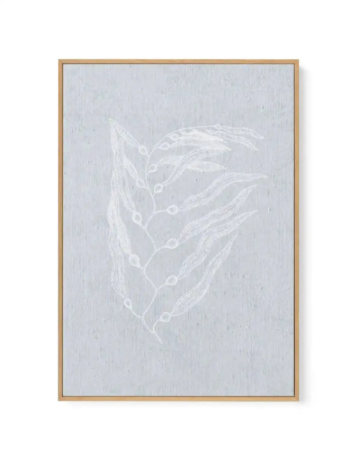 Hamptons Seaside Collection V White | Framed Canvas Art Print blue coastal art print