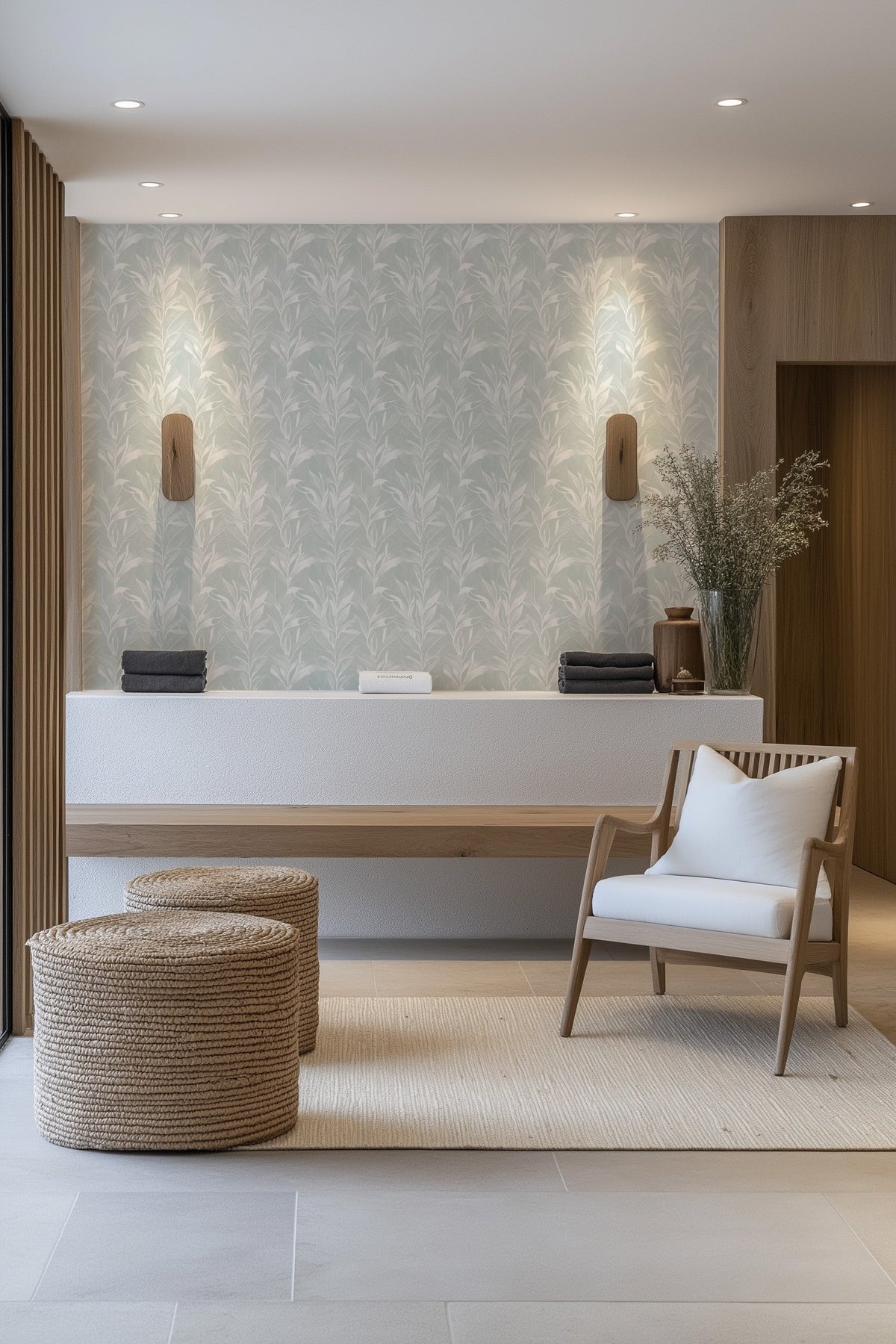 Henley in Glacier Commercial Vinyl Wallcovering-Commercial Wallcoverings-Olive et Oriel-Luxury commercial-grade embossed and textured vinyl wallcovering durable fire-rated washable stain-resistant and customizable perfect for hotels offices retail childcare healthcare and hospital spaces vinyl wallpaper