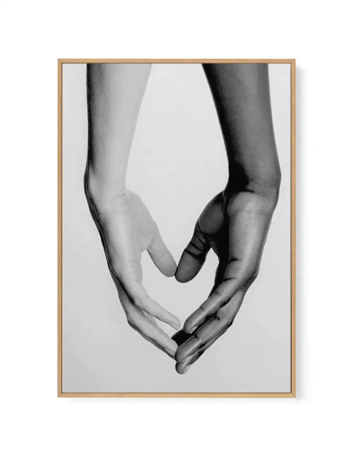 Holding Hands I | Framed Canvas-CANVAS-You can shop wall art online with Olive et Oriel for everything from abstract art to fun kids wall art. Our beautiful modern art prints and canvas art are available from large canvas prints to wall art paintings and our proudly Australian artwork collection offers only the highest quality framed large wall art and canvas art Australia - You can buy fashion photography prints or Hampton print posters and paintings on canvas from Olive et Oriel and have them