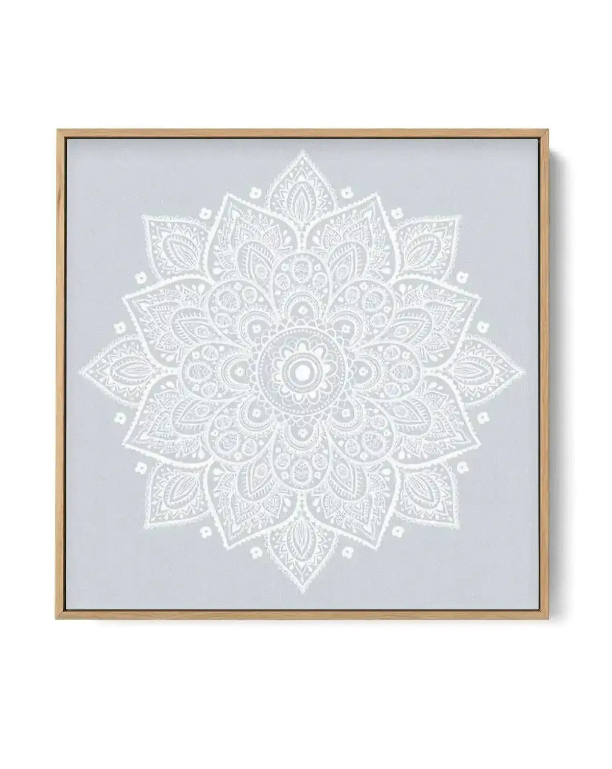 Mandala | Pale Blue SQ | Framed Canvas-CANVAS-You can shop wall art online with Olive et Oriel for everything from abstract art to fun kids wall art. Our beautiful modern art prints and canvas art are available from large canvas prints to wall art paintings and our proudly Australian artwork collection offers only the highest quality framed large wall art and canvas art Australia - You can buy fashion photography prints or Hampton print posters and paintings on canvas from Olive et Oriel and hav