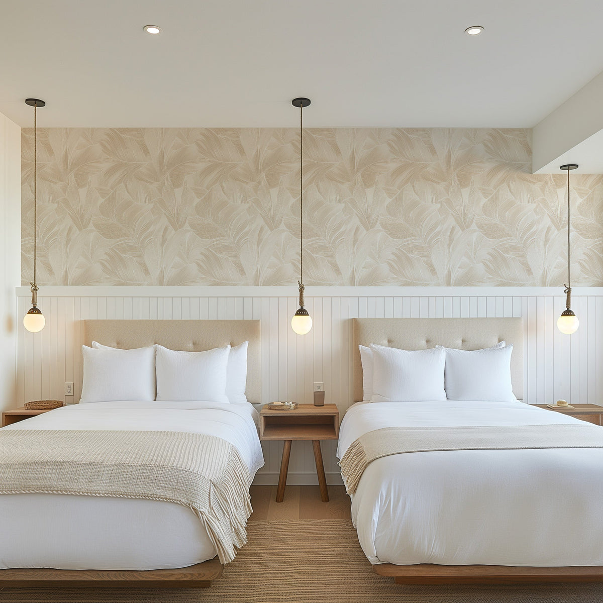 Marbella in Beige Commercial Vinyl Wallcovering-Commercial Wallcoverings-Olive et Oriel-Luxury commercial-grade embossed and textured vinyl wallcovering durable fire-rated washable stain-resistant and customizable perfect for hotels offices retail childcare healthcare and hospital spaces vinyl wallpaper