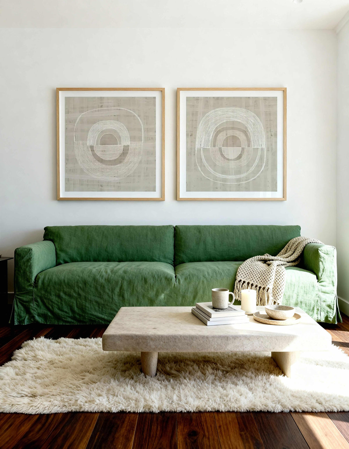 Neutral Lines Square I & II Art Print Set of 2 | Matching Wall Art from Olive et Oriel where you can shop wallpaper and artworks online