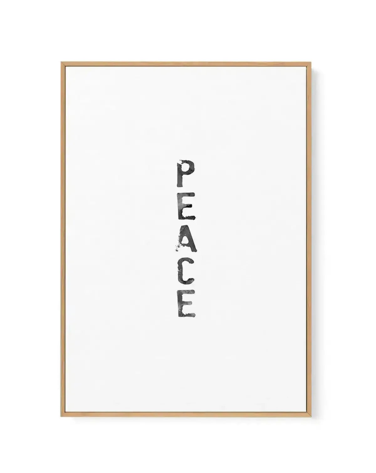 Peace | Black Watercolour | Framed Canvas-CANVAS-You can shop wall art online with Olive et Oriel for everything from abstract art to fun kids wall art. Our beautiful modern art prints and canvas art are available from large canvas prints to wall art paintings and our proudly Australian artwork collection offers only the highest quality framed large wall art and canvas art Australia - You can buy fashion photography prints or Hampton print posters and paintings on canvas from Olive et Oriel and