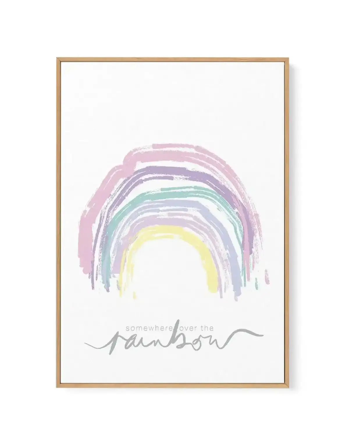 Somewhere Over The Rainbow | Framed Canvas-CANVAS-You can shop wall art online with Olive et Oriel for everything from abstract art to fun kids wall art. Our beautiful modern art prints and canvas art are available from large canvas prints to wall art paintings and our proudly Australian artwork collection offers only the highest quality framed large wall art and canvas art Australia - You can buy fashion photography prints or Hampton print posters and paintings on canvas from Olive et Oriel and