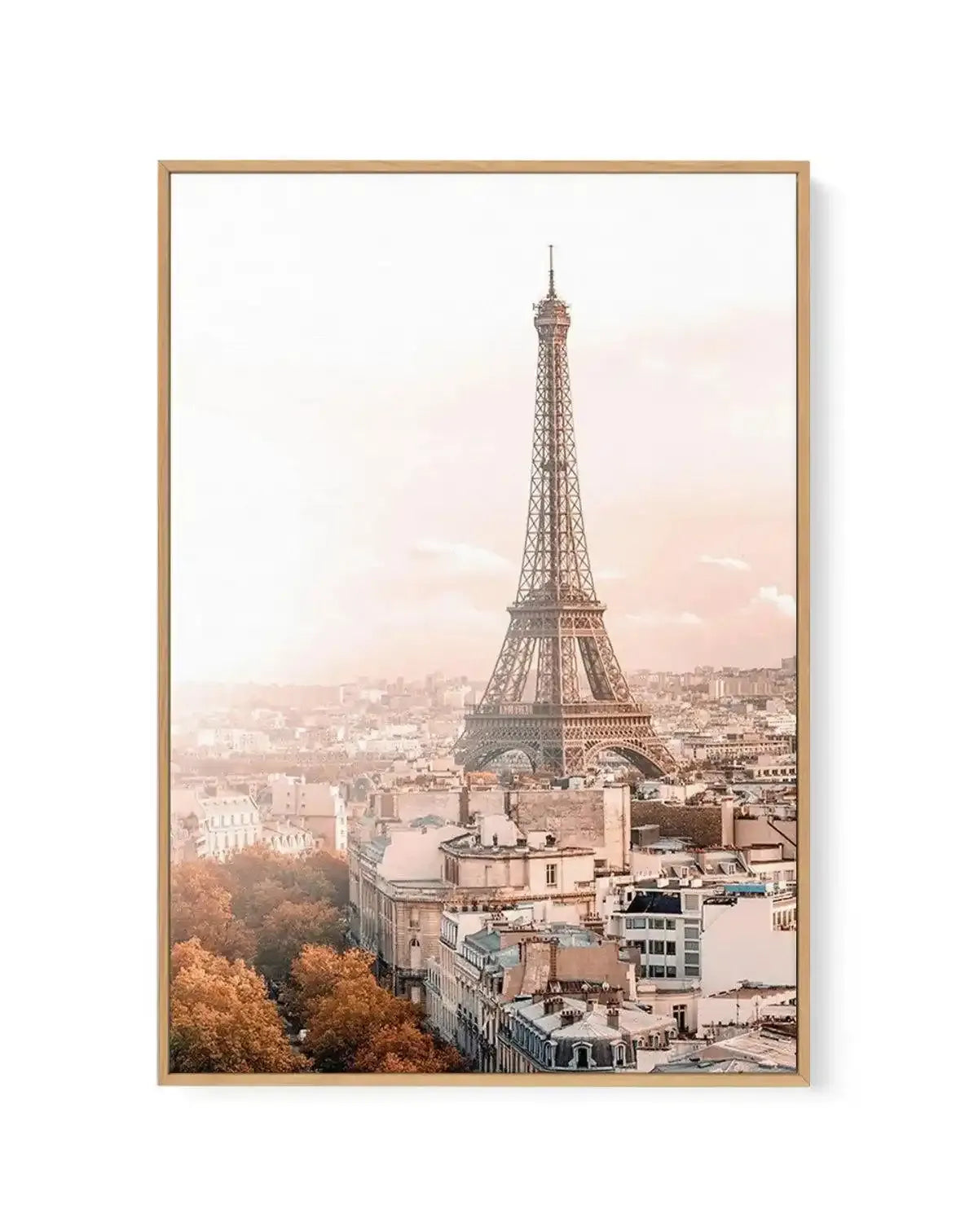 Summer Haze | Paris | Framed Canvas Art Print pink art print