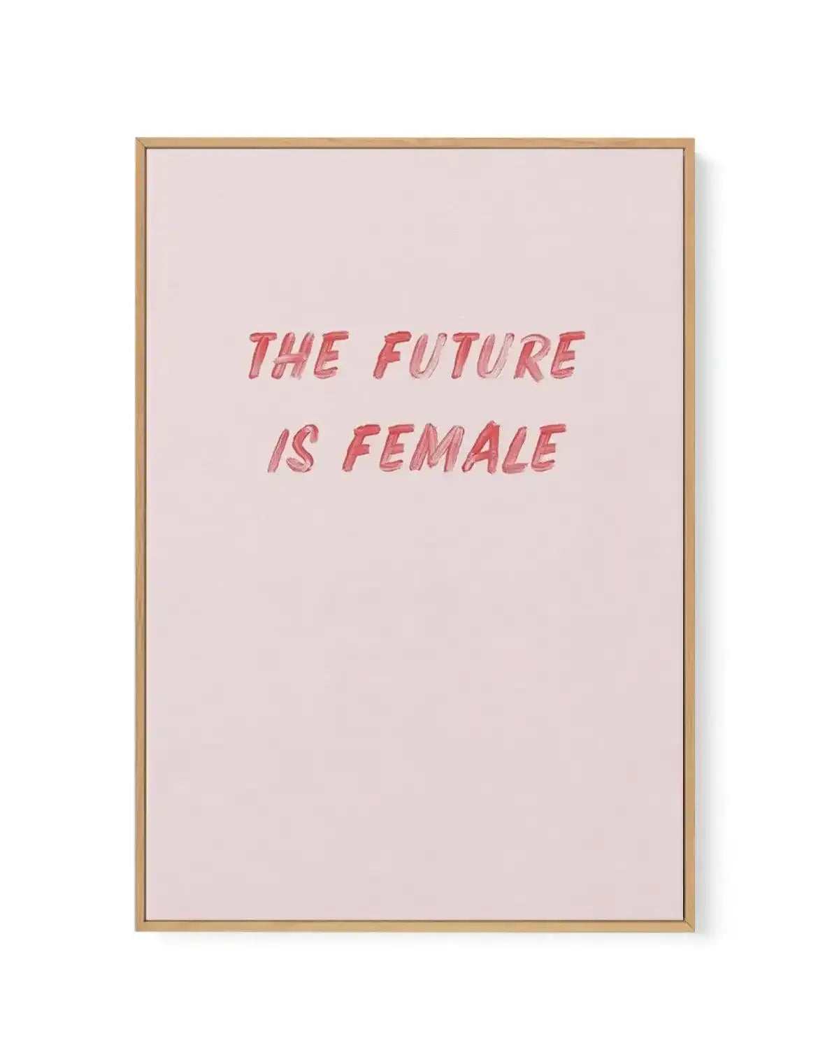 The Future Is Female | Framed Canvas-CANVAS-You can shop wall art online with Olive et Oriel for everything from abstract art to fun kids wall art. Our beautiful modern art prints and canvas art are available from large canvas prints to wall art paintings and our proudly Australian artwork collection offers only the highest quality framed large wall art and canvas art Australia - You can buy fashion photography prints or Hampton print posters and paintings on canvas from Olive et Oriel and have