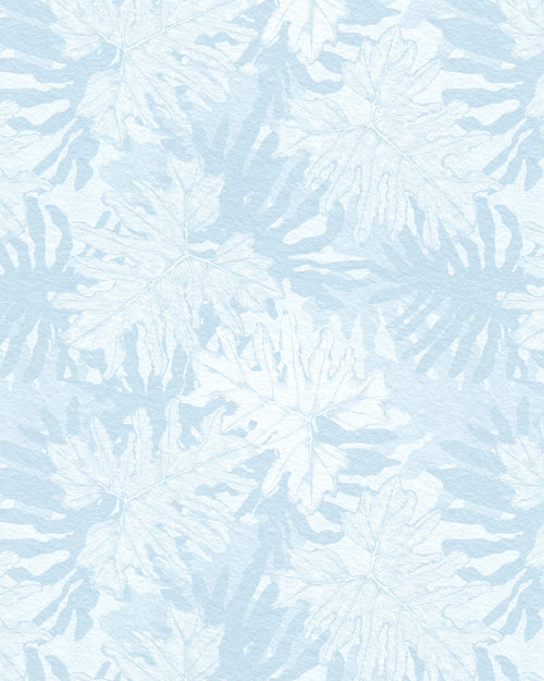 Shady Palms Blue Wallpaper