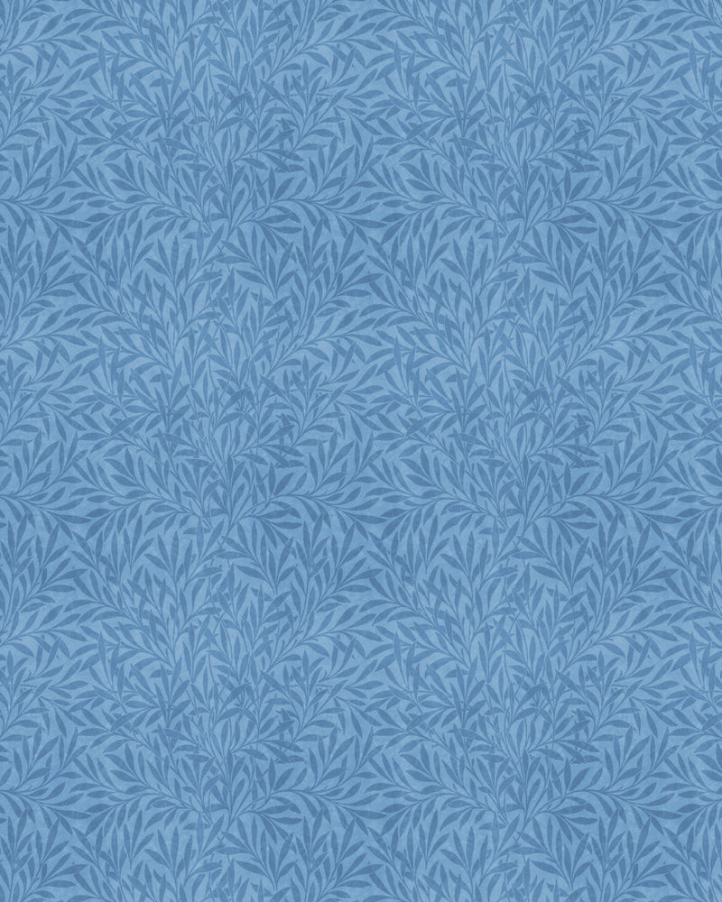 Luxe Foliage Navy Blue Wallpaper
