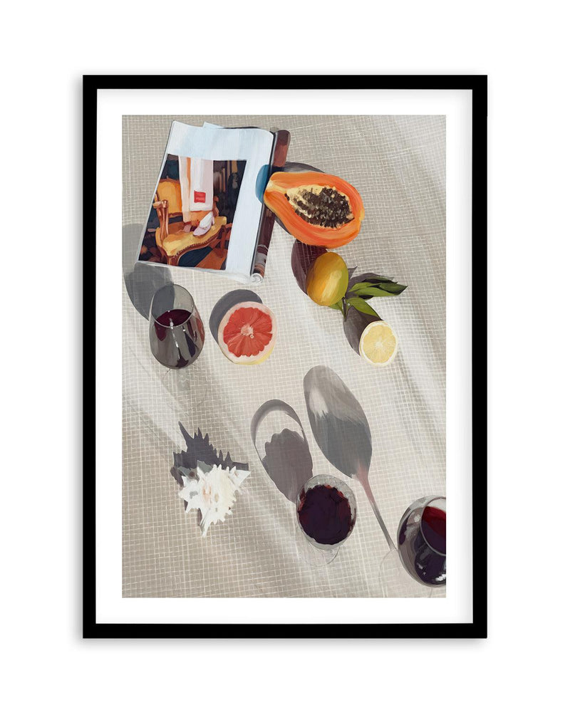 Afternoon Pinot Noir I Art Print-PRINT-Olive et Oriel-Olive et Oriel-A5 | 5.8" x 8.3" | 14.8 x 21cm-Black-With White Border-Buy-Australian-Art-Prints-Online-with-Olive-et-Oriel-Your-Artwork-Specialists-Austrailia-Decorate-With-Coastal-Photo-Wall-Art-Prints-From-Our-Beach-House-Artwork-Collection-Fine-Poster-and-Framed-Artwork