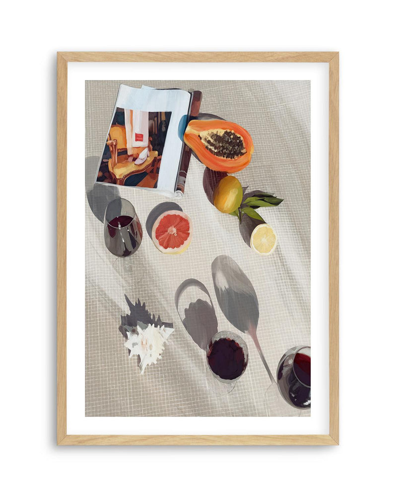Afternoon Pinot Noir I Art Print-PRINT-Olive et Oriel-Olive et Oriel-A5 | 5.8" x 8.3" | 14.8 x 21cm-Oak-With White Border-Buy-Australian-Art-Prints-Online-with-Olive-et-Oriel-Your-Artwork-Specialists-Austrailia-Decorate-With-Coastal-Photo-Wall-Art-Prints-From-Our-Beach-House-Artwork-Collection-Fine-Poster-and-Framed-Artwork