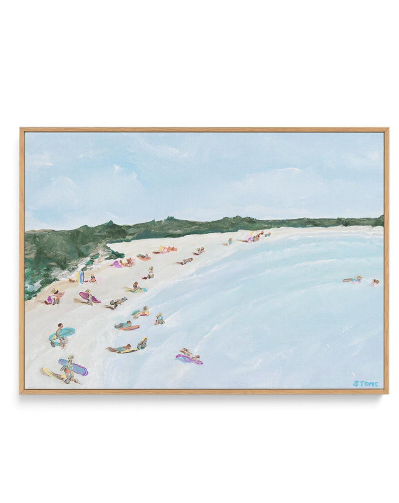 Belongil Beach by Belinda Stone | Framed Canvas-CANVAS-You can shop wall art online with Olive et Oriel for everything from abstract art to fun kids wall art. Our beautiful modern art prints and canvas art are available from large canvas prints to wall art paintings and our proudly Australian artwork collection offers only the highest quality framed large wall art and canvas art Australia - You can buy fashion photography prints or Hampton print posters and paintings on canvas from Olive et Orie