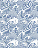 Classic Waves in Ocean Blue Wallpaper-Wallpaper-Buy Kids Removable Wallpaper Online Our Custom Made Children‚àö¬¢‚Äö√á¬®‚Äö√ë¬¢s Wallpapers Are A Fun Way To Decorate And Enhance Boys Bedroom Decor And Girls Bedrooms They Are An Amazing Addition To Your Kids Bedroom Walls Our Collection of Kids Wallpaper Is Sure To Transform Your Kids Rooms Interior Style From Pink Wallpaper To Dinosaur Wallpaper Even Marble Wallpapers For Teen Boys Shop Peel And Stick Wallpaper Online Today With Olive et Oriel