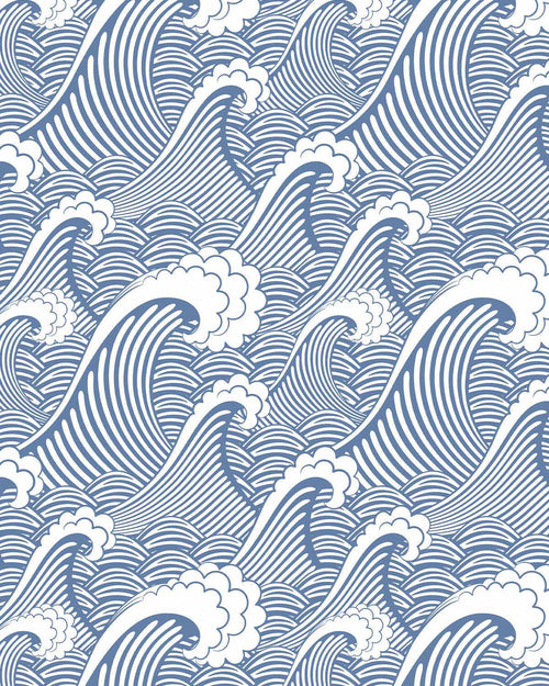 Classic Waves in Ocean Blue Wallpaper-Wallpaper-Buy Kids Removable Wallpaper Online Our Custom Made Children‚àö¬¢‚Äö√á¬®‚Äö√ë¬¢s Wallpapers Are A Fun Way To Decorate And Enhance Boys Bedroom Decor And Girls Bedrooms They Are An Amazing Addition To Your Kids Bedroom Walls Our Collection of Kids Wallpaper Is Sure To Transform Your Kids Rooms Interior Style From Pink Wallpaper To Dinosaur Wallpaper Even Marble Wallpapers For Teen Boys Shop Peel And Stick Wallpaper Online Today With Olive et Oriel