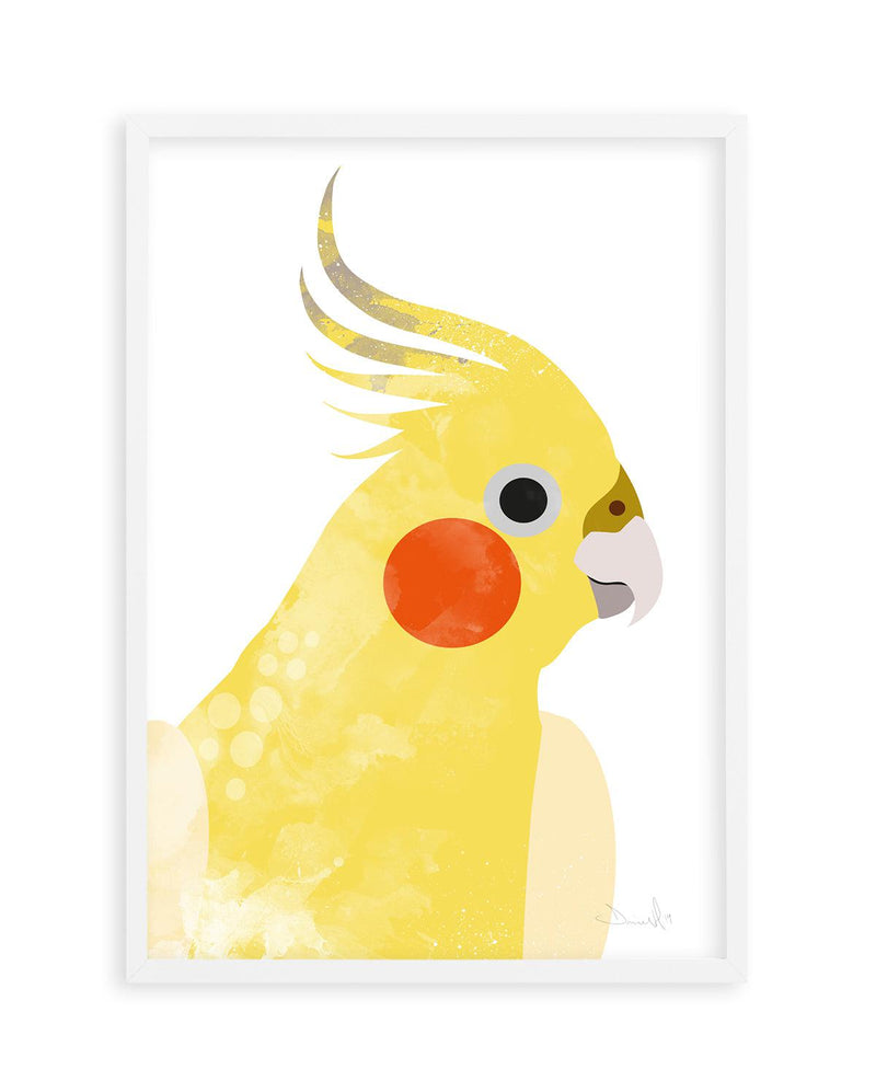 Cockatiel I by Dan Hobday Art Print-PRINT-Olive et Oriel-Dan Hobday-A5 | 5.8" x 8.3" | 14.8 x 21cm-White-With White Border-Buy-Australian-Art-Prints-Online-with-Olive-et-Oriel-Your-Artwork-Specialists-Austrailia-Decorate-With-Coastal-Photo-Wall-Art-Prints-From-Our-Beach-House-Artwork-Collection-Fine-Poster-and-Framed-Artwork
