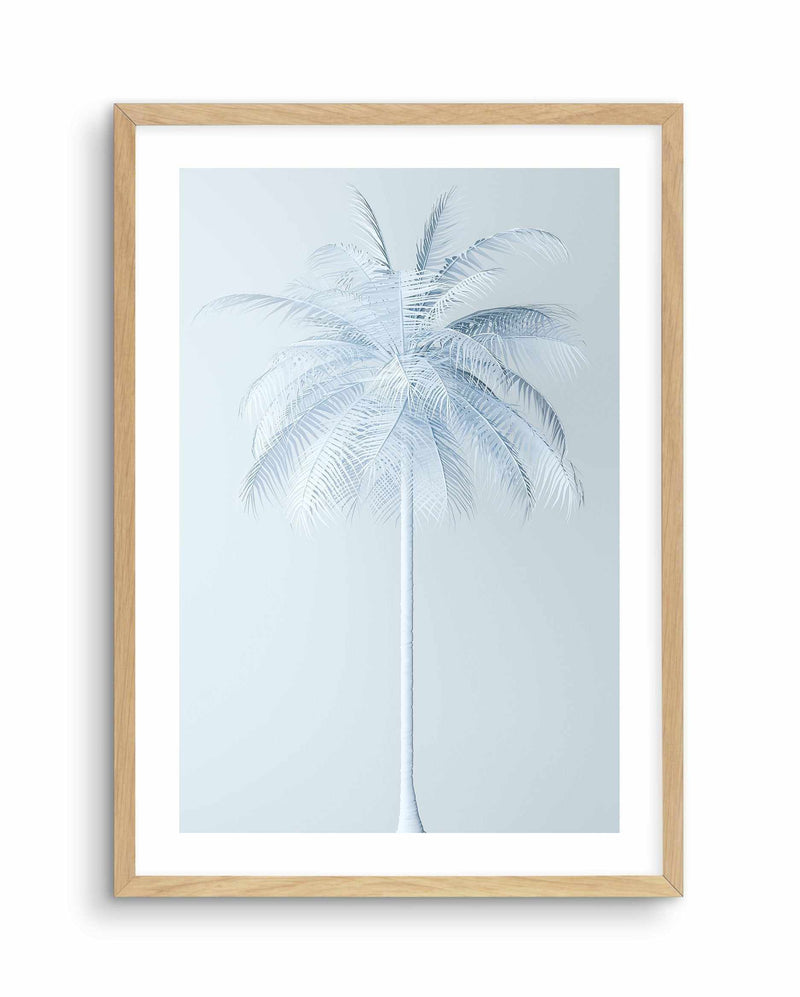 Cool In Blue Palm Art Print-PRINT-Olive et Oriel-Olive et Oriel-A5 | 5.8" x 8.3" | 14.8 x 21cm-Oak-With White Border-Buy-Australian-Art-Prints-Online-with-Olive-et-Oriel-Your-Artwork-Specialists-Austrailia-Decorate-With-Coastal-Photo-Wall-Art-Prints-From-Our-Beach-House-Artwork-Collection-Fine-Poster-and-Framed-Artwork