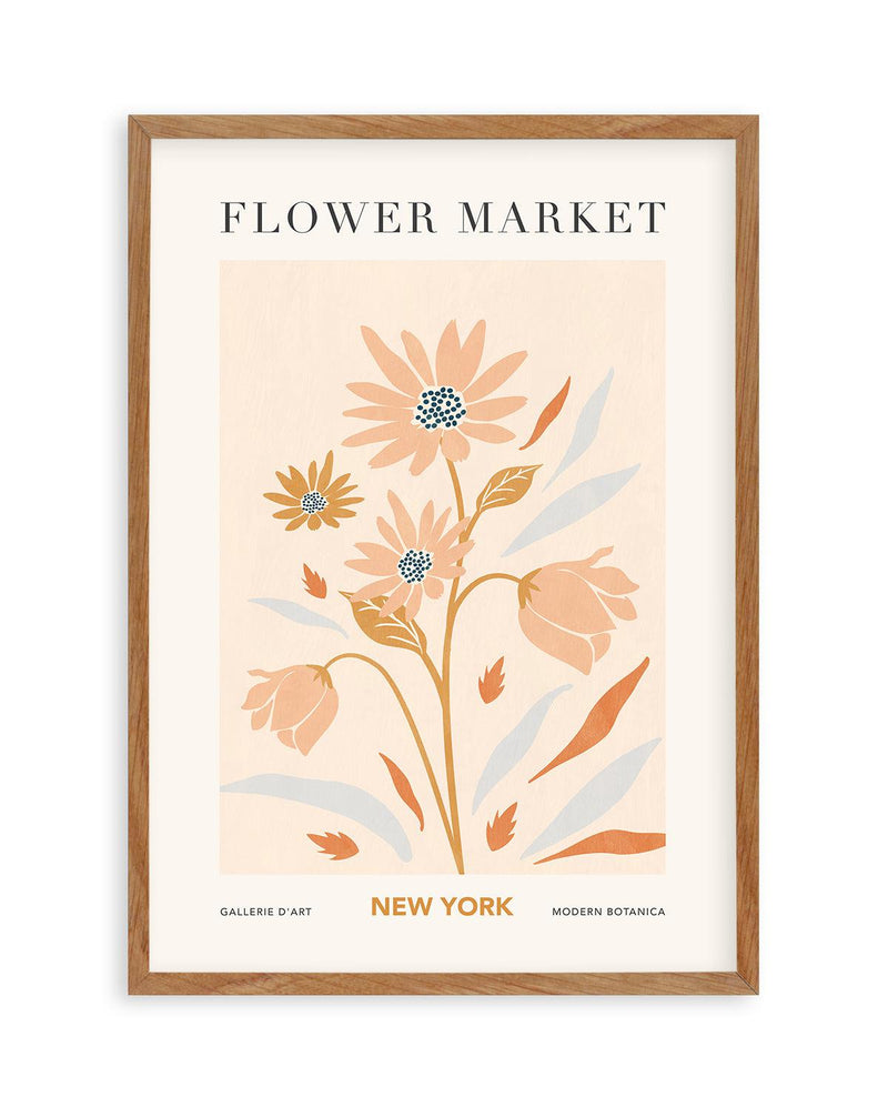 Flower Market New York Art Print-PRINT-Olive et Oriel-Olive et Oriel-50x70 cm | 19.6" x 27.5"-Walnut-With White Border-Buy-Australian-Art-Prints-Online-with-Olive-et-Oriel-Your-Artwork-Specialists-Austrailia-Decorate-With-Coastal-Photo-Wall-Art-Prints-From-Our-Beach-House-Artwork-Collection-Fine-Poster-and-Framed-Artwork