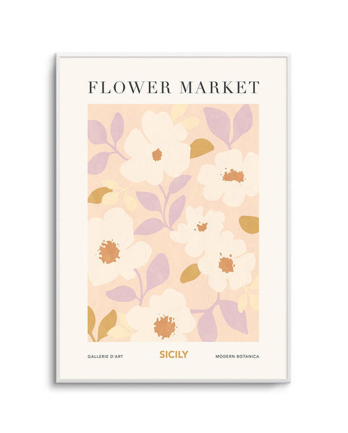 Flower Market Sicily Art Print-PRINT-Olive et Oriel-Olive et Oriel-A5 | 5.8" x 8.3" | 14.8 x 21cm-Unframed Art Print-With White Border-Buy-Australian-Art-Prints-Online-with-Olive-et-Oriel-Your-Artwork-Specialists-Austrailia-Decorate-With-Coastal-Photo-Wall-Art-Prints-From-Our-Beach-House-Artwork-Collection-Fine-Poster-and-Framed-Artwork