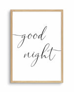 Goodnight Art Print-PRINT-Olive et Oriel-Olive et Oriel-A5 | 5.8" x 8.3" | 14.8 x 21cm-Oak-With White Border-Buy-Australian-Art-Prints-Online-with-Olive-et-Oriel-Your-Artwork-Specialists-Austrailia-Decorate-With-Coastal-Photo-Wall-Art-Prints-From-Our-Beach-House-Artwork-Collection-Fine-Poster-and-Framed-Artwork