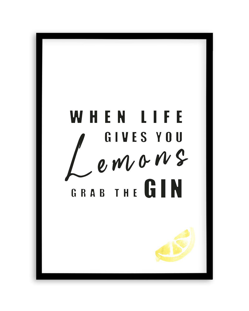 Grab the Gin Art Print-PRINT-Olive et Oriel-Olive et Oriel-A5 | 5.8" x 8.3" | 14.8 x 21cm-Black-With White Border-Buy-Australian-Art-Prints-Online-with-Olive-et-Oriel-Your-Artwork-Specialists-Austrailia-Decorate-With-Coastal-Photo-Wall-Art-Prints-From-Our-Beach-House-Artwork-Collection-Fine-Poster-and-Framed-Artwork