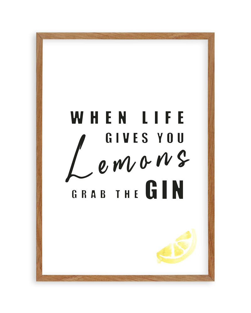 Grab the Gin Art Print-PRINT-Olive et Oriel-Olive et Oriel-50x70 cm | 19.6" x 27.5"-Walnut-With White Border-Buy-Australian-Art-Prints-Online-with-Olive-et-Oriel-Your-Artwork-Specialists-Austrailia-Decorate-With-Coastal-Photo-Wall-Art-Prints-From-Our-Beach-House-Artwork-Collection-Fine-Poster-and-Framed-Artwork