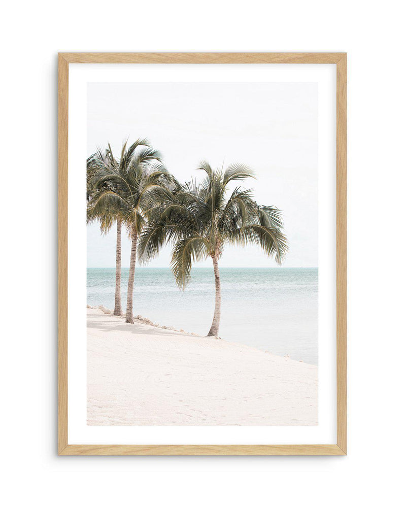 Island Palms Art Print-PRINT-Olive et Oriel-Olive et Oriel-A4 | 8.3" x 11.7" | 21 x 29.7cm-Oak-With White Border-Buy-Australian-Art-Prints-Online-with-Olive-et-Oriel-Your-Artwork-Specialists-Austrailia-Decorate-With-Coastal-Photo-Wall-Art-Prints-From-Our-Beach-House-Artwork-Collection-Fine-Poster-and-Framed-Artwork