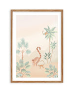 Jungle Monkeys Art Print-PRINT-Olive et Oriel-Olive et Oriel-50x70 cm | 19.6" x 27.5"-Walnut-With White Border-Buy-Australian-Art-Prints-Online-with-Olive-et-Oriel-Your-Artwork-Specialists-Austrailia-Decorate-With-Coastal-Photo-Wall-Art-Prints-From-Our-Beach-House-Artwork-Collection-Fine-Poster-and-Framed-Artwork