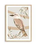 Cool as a KookaburraArt Print-PRINT-Olive et Oriel-Kristin-A5 | 5.8" x 8.3" | 14.8 x 21cm-Oak-With White Border-Buy-Australian-Art-Prints-Online-with-Olive-et-Oriel-Your-Artwork-Specialists-Austrailia-Decorate-With-Coastal-Photo-Wall-Art-Prints-From-Our-Beach-House-Artwork-Collection-Fine-Poster-and-Framed-Artwork