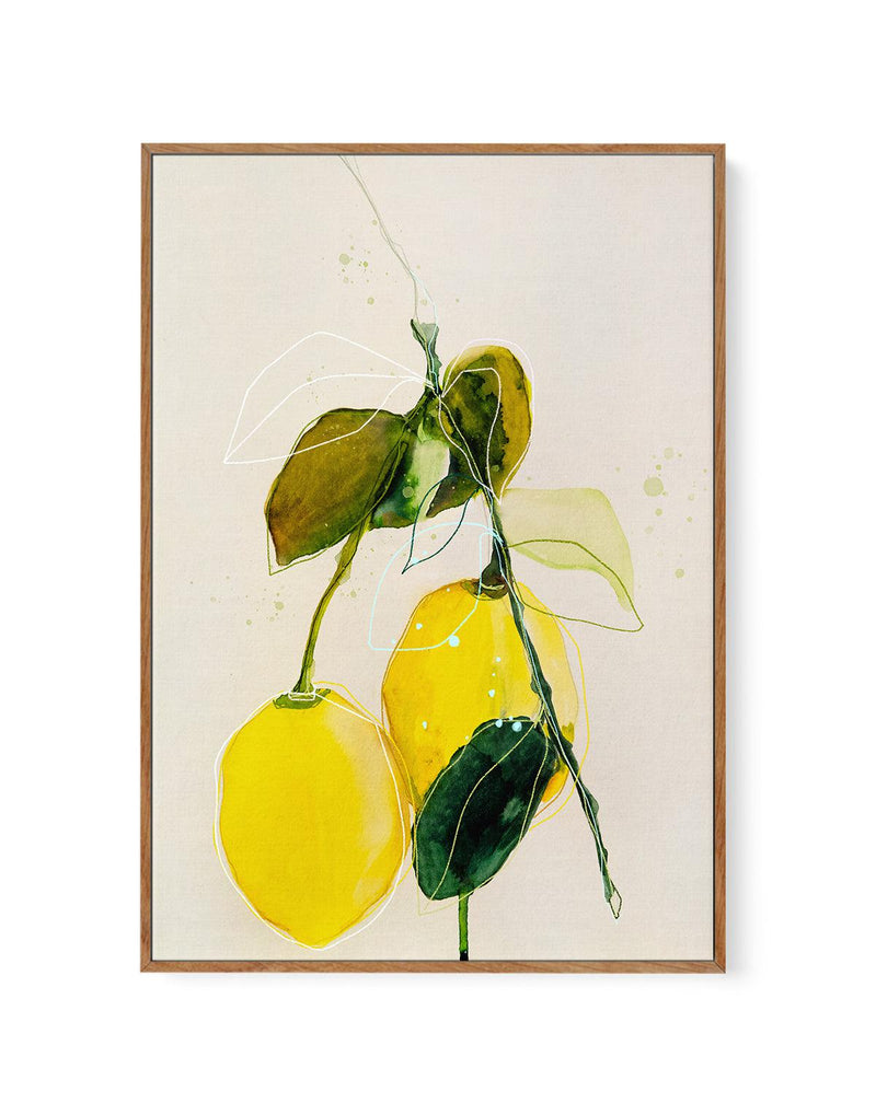 Lemon by Leigh Viner | Framed Canvas-CANVAS-You can shop wall art online with Olive et Oriel for everything from abstract art to fun kids wall art. Our beautiful modern art prints and canvas art are available from large canvas prints to wall art paintings and our proudly Australian artwork collection offers only the highest quality framed large wall art and canvas art Australia - You can buy fashion photography prints or Hampton print posters and paintings on canvas from Olive et Oriel and have 
