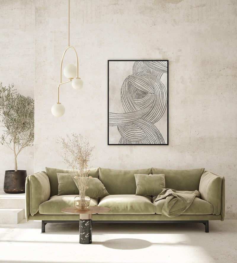 Linear Waves in Sage I | Framed Canvas-CANVAS-You can shop wall art online with Olive et Oriel for everything from abstract art to fun kids wall art. Our beautiful modern art prints and canvas art are available from large canvas prints to wall art paintings and our proudly Australian artwork collection offers only the highest quality framed large wall art and canvas art Australia - You can buy fashion photography prints or Hampton print posters and paintings on canvas from Olive et Oriel and hav