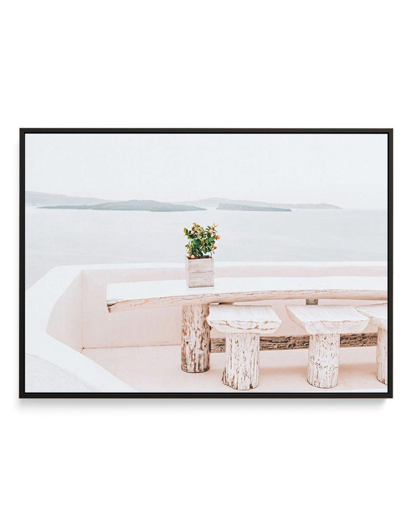 Orange Tree | Santorini | Framed Canvas-Shop Greece Wall Art Prints Online with Olive et Oriel - Our collection of Greek Islands art prints offer unique wall art including blue domes of Santorini in Oia, mediterranean sea prints and incredible posters from Milos and other Greece landscape photography - this collection will add mediterranean blue to your home, perfect for updating the walls in coastal, beach house style. There is Greece art on canvas and extra large wall art with fast, free shipp