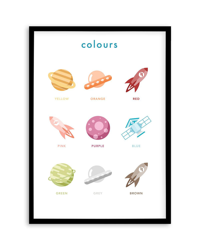 Outer Space | Colours Art Print-PRINT-Olive et Oriel-Olive et Oriel-A5 | 5.8" x 8.3" | 14.8 x 21cm-Black-With White Border-Buy-Australian-Art-Prints-Online-with-Olive-et-Oriel-Your-Artwork-Specialists-Austrailia-Decorate-With-Coastal-Photo-Wall-Art-Prints-From-Our-Beach-House-Artwork-Collection-Fine-Poster-and-Framed-Artwork