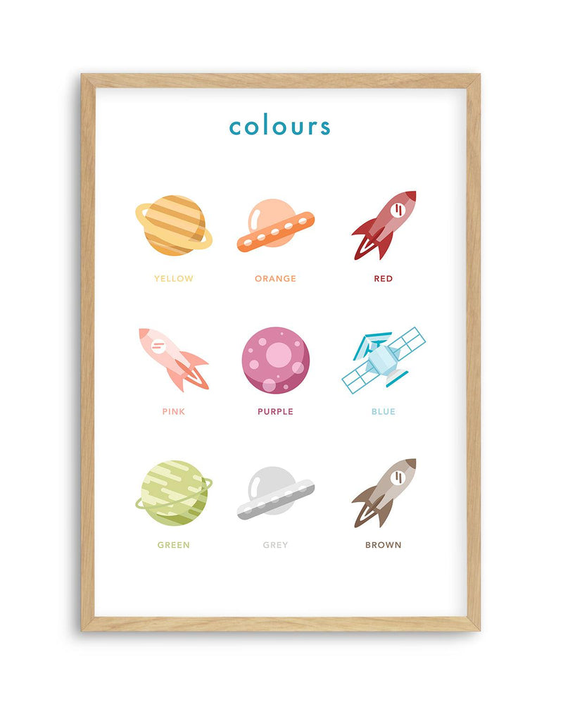 Outer Space | Colours Art Print-PRINT-Olive et Oriel-Olive et Oriel-A5 | 5.8" x 8.3" | 14.8 x 21cm-Oak-With White Border-Buy-Australian-Art-Prints-Online-with-Olive-et-Oriel-Your-Artwork-Specialists-Austrailia-Decorate-With-Coastal-Photo-Wall-Art-Prints-From-Our-Beach-House-Artwork-Collection-Fine-Poster-and-Framed-Artwork