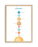 Outer Space | Planets Art Print-PRINT-Olive et Oriel-Olive et Oriel-A5 | 5.8" x 8.3" | 14.8 x 21cm-Oak-With White Border-Buy-Australian-Art-Prints-Online-with-Olive-et-Oriel-Your-Artwork-Specialists-Austrailia-Decorate-With-Coastal-Photo-Wall-Art-Prints-From-Our-Beach-House-Artwork-Collection-Fine-Poster-and-Framed-Artwork