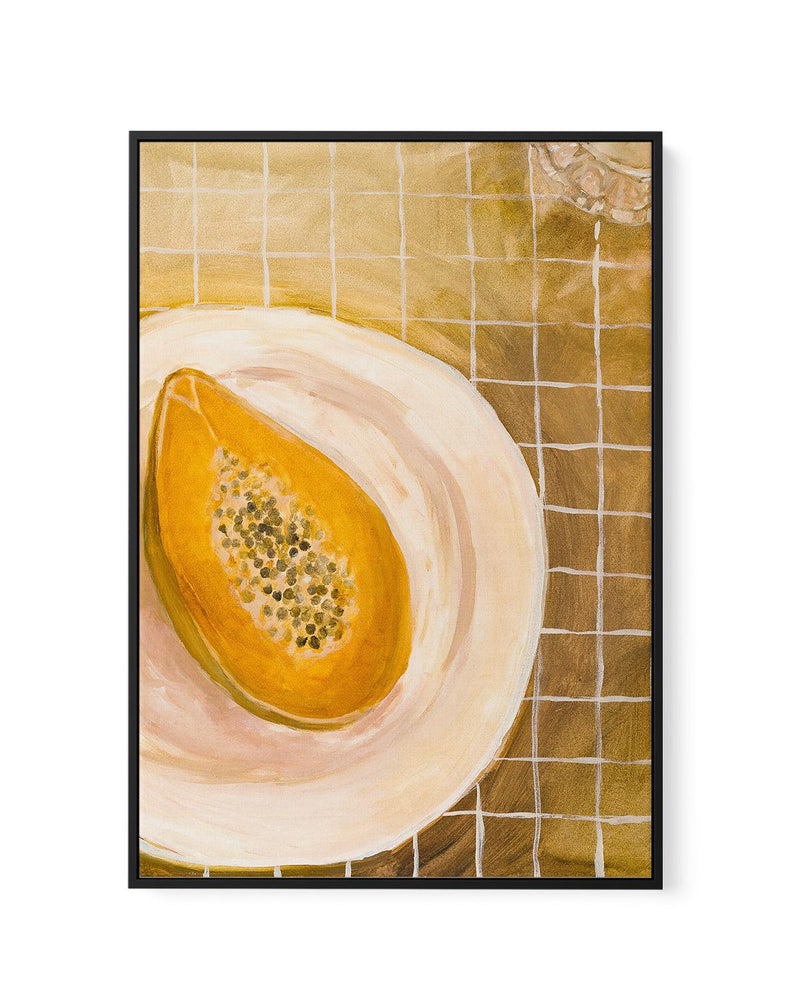 Papaya by Natalie Jane | Framed Canvas Art Print