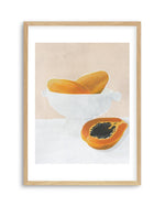 Papaya Art Print-PRINT-Olive et Oriel-Olive et Oriel-A5 | 5.8" x 8.3" | 14.8 x 21cm-Oak-With White Border-Buy-Australian-Art-Prints-Online-with-Olive-et-Oriel-Your-Artwork-Specialists-Austrailia-Decorate-With-Coastal-Photo-Wall-Art-Prints-From-Our-Beach-House-Artwork-Collection-Fine-Poster-and-Framed-Artwork