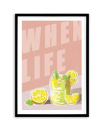 When Life Gives You Lemons I Art Print-PRINT-Olive et Oriel-Olive et Oriel-A5 | 5.8" x 8.3" | 14.8 x 21cm-Black-With White Border-Buy-Australian-Art-Prints-Online-with-Olive-et-Oriel-Your-Artwork-Specialists-Austrailia-Decorate-With-Coastal-Photo-Wall-Art-Prints-From-Our-Beach-House-Artwork-Collection-Fine-Poster-and-Framed-Artwork