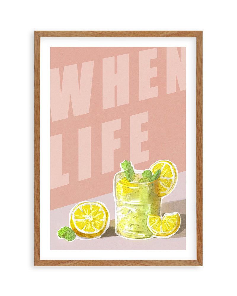 When Life Gives You Lemons I Art Print-PRINT-Olive et Oriel-Olive et Oriel-50x70 cm | 19.6" x 27.5"-Walnut-With White Border-Buy-Australian-Art-Prints-Online-with-Olive-et-Oriel-Your-Artwork-Specialists-Austrailia-Decorate-With-Coastal-Photo-Wall-Art-Prints-From-Our-Beach-House-Artwork-Collection-Fine-Poster-and-Framed-Artwork